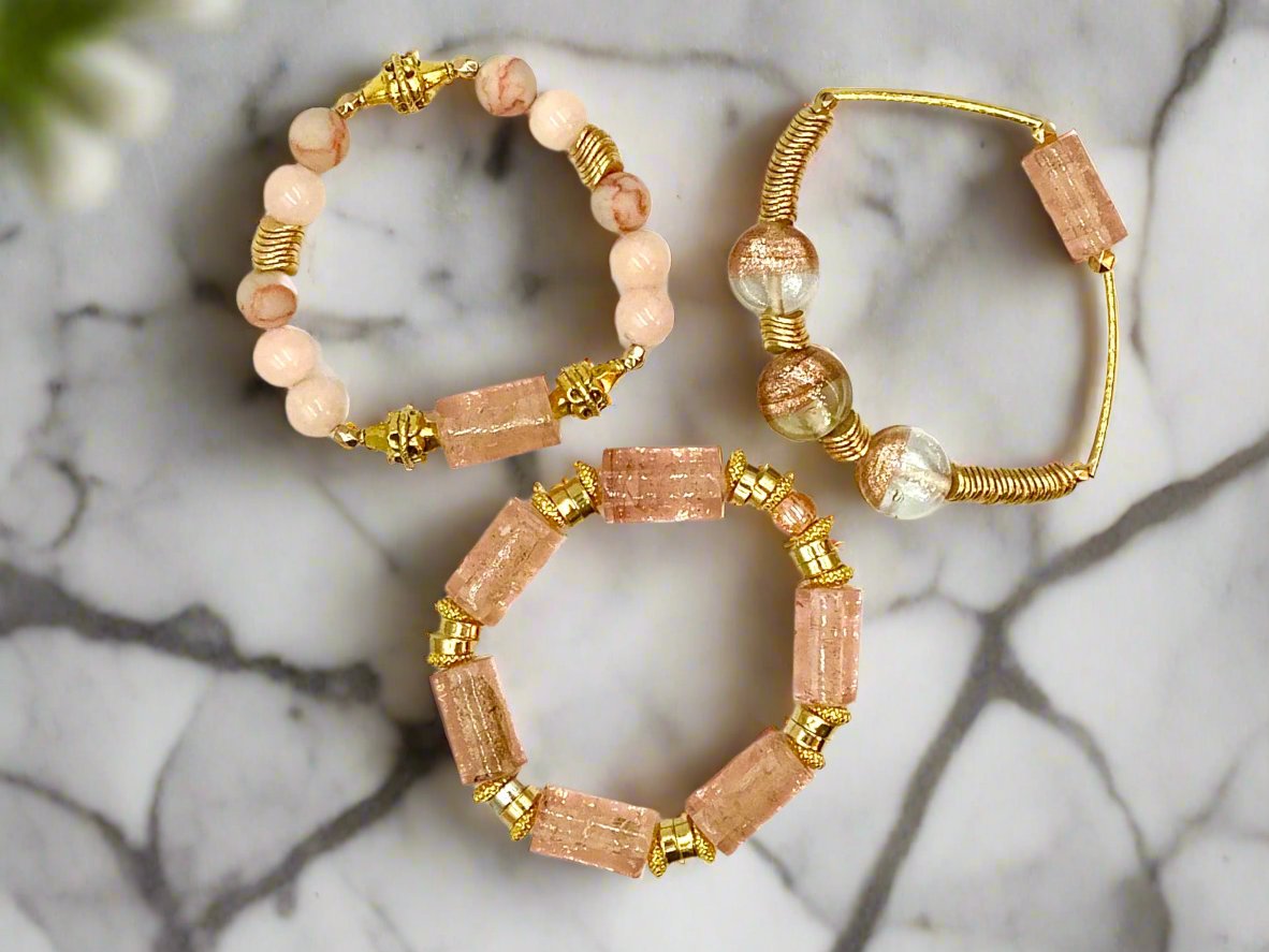 Blushing Beauty - 3 Piece Bracelet Set