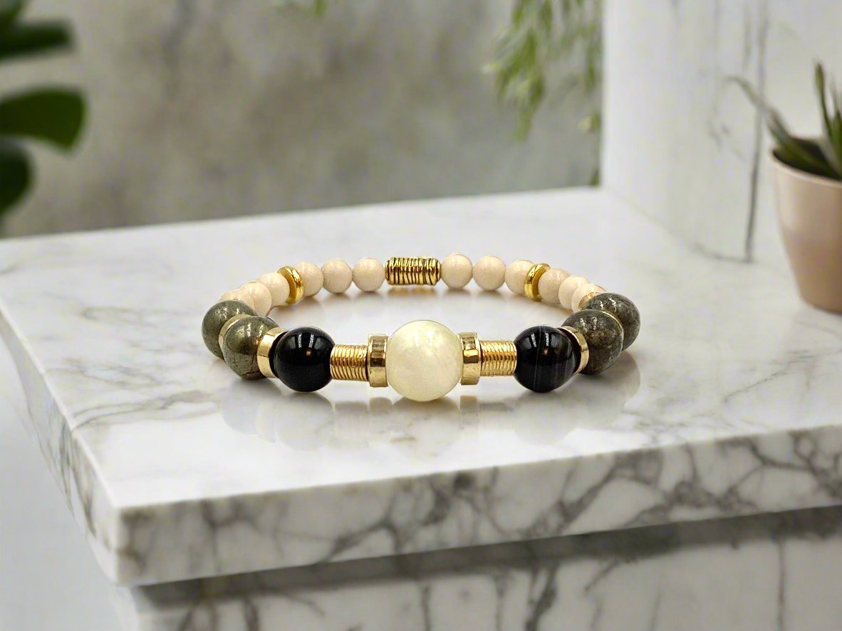 Ebony & Ivory - 3 Piece Bracelet Set