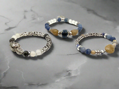 Denim Blues - 3 Piece Bracelet Set