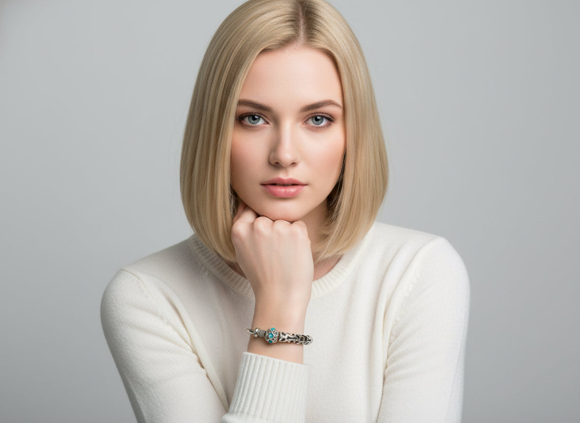 Aqua Sky - Single Cuff Bangle