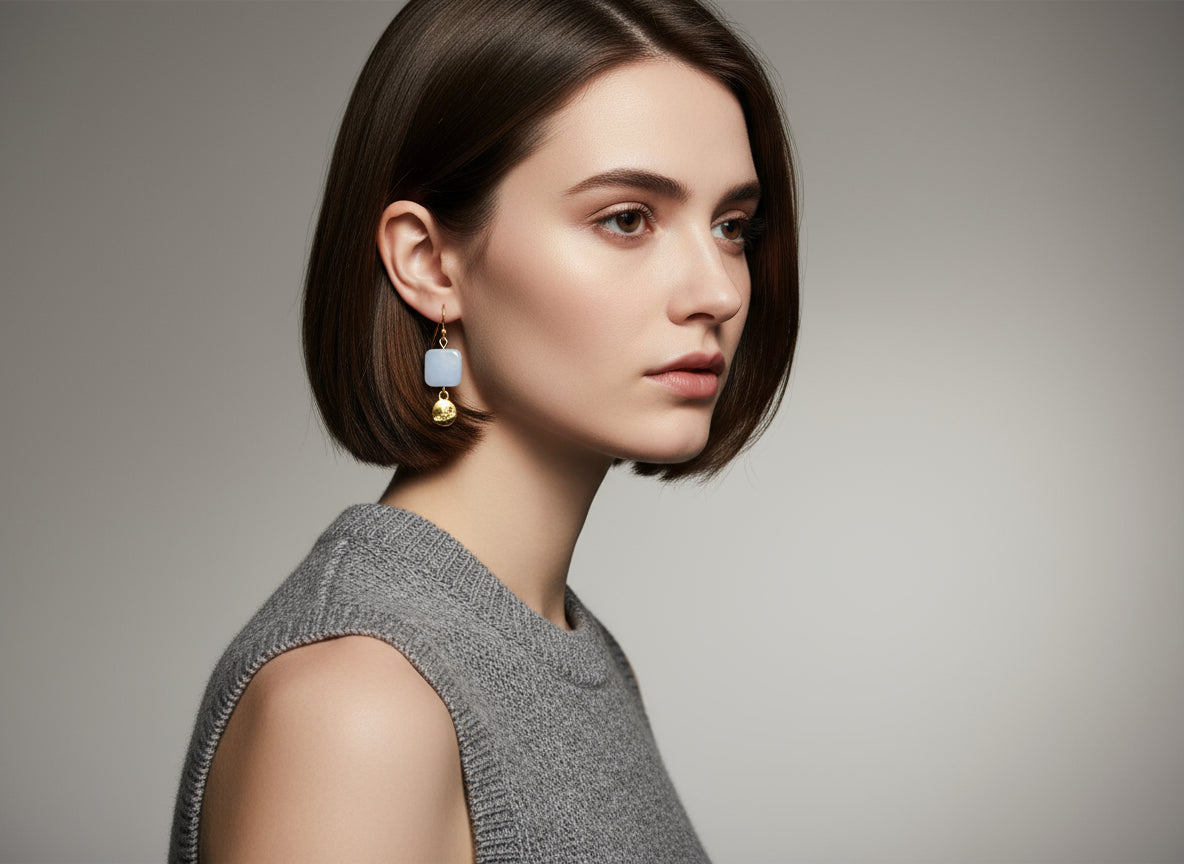 Guilded Ivory - Adjustable  Earrings