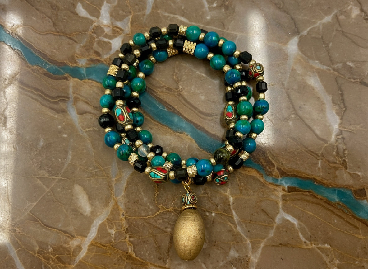 Blue Lotus - 3-Way Necklace & Bracelet