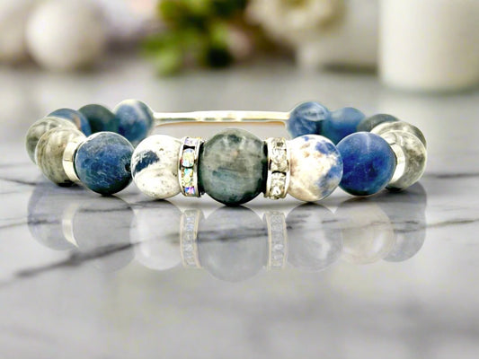 Frosted Sodalite - Single Strand Bracelet