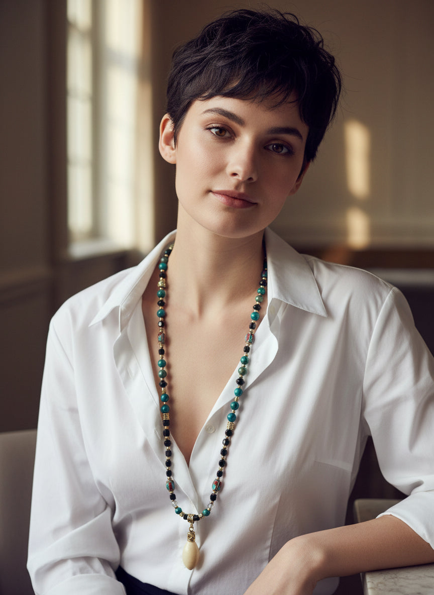 Blue Lotus - 3-Way Necklace & Bracelet