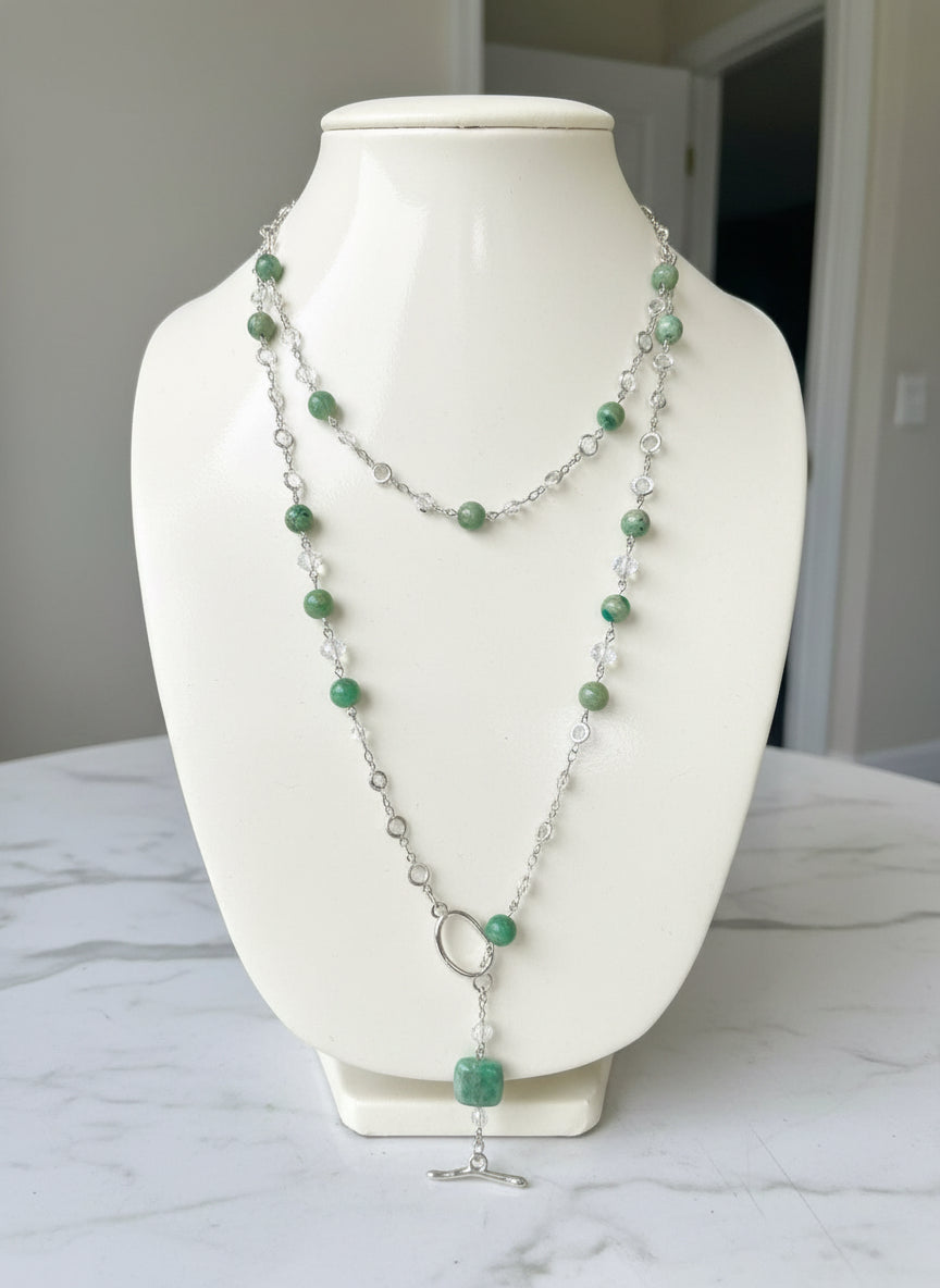 Moonlight Mist - Beaded Chain Necklace