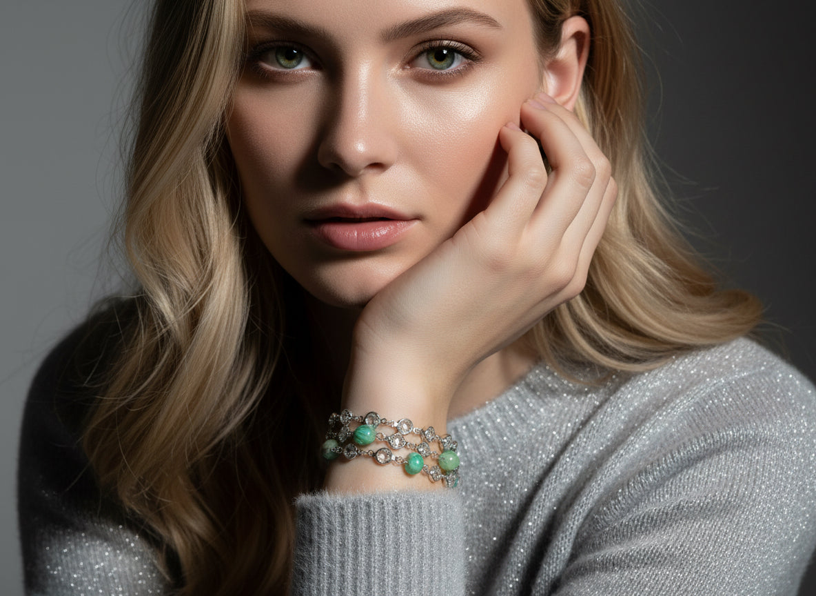 Moonlight Mist - Beaded Chain Necklace