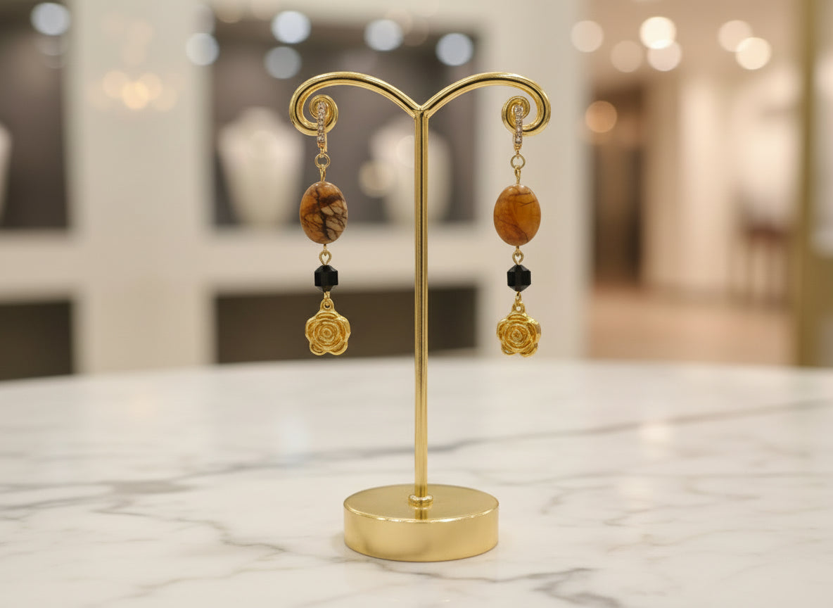 Picasso Rose - Adjustable  Earrings