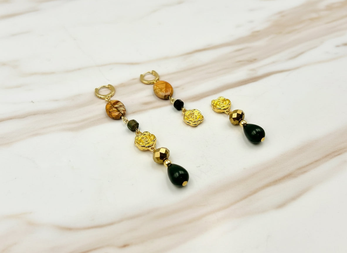 Picasso Rose - Adjustable  Earrings