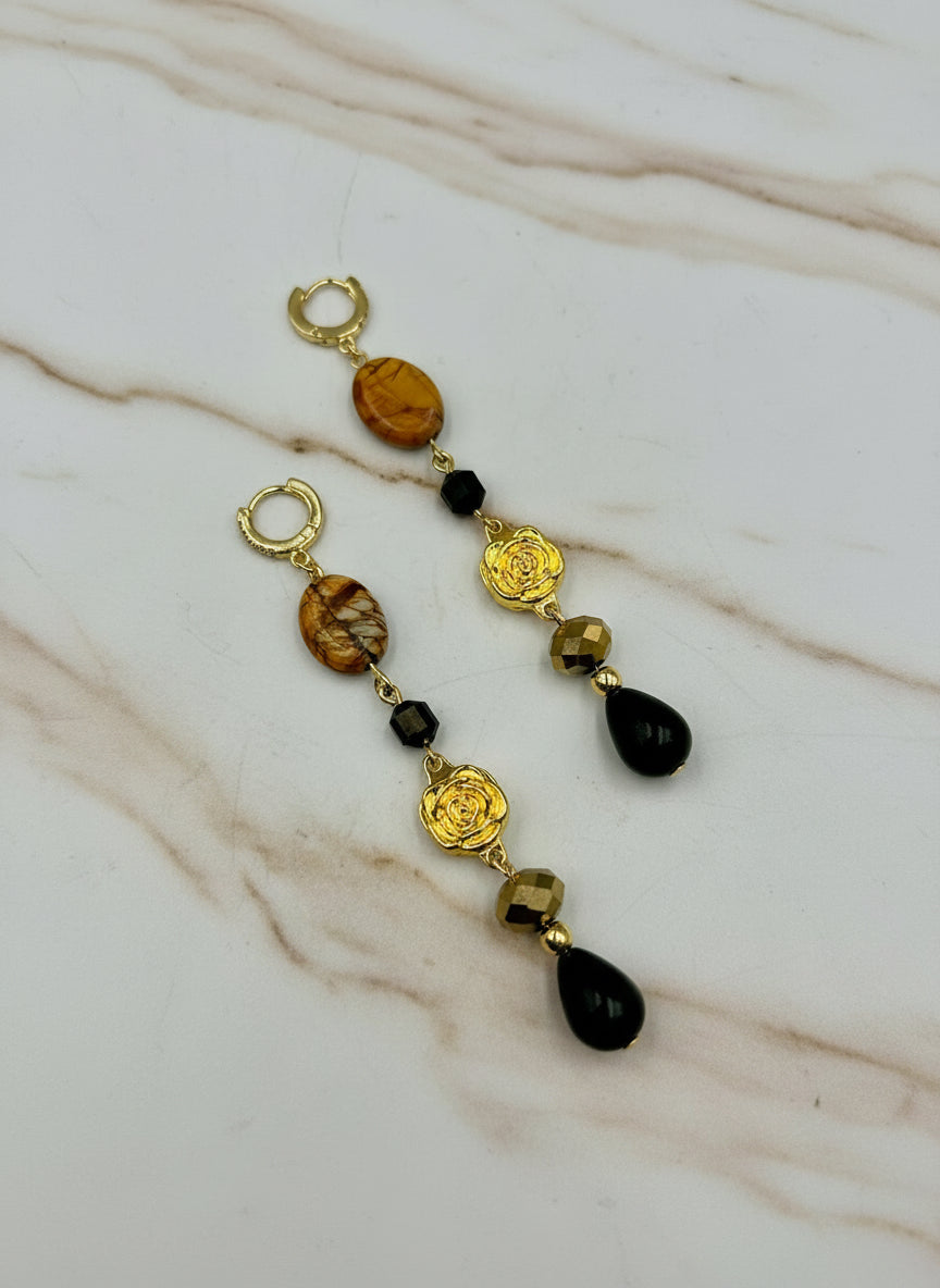Picasso Rose - Adjustable  Earrings