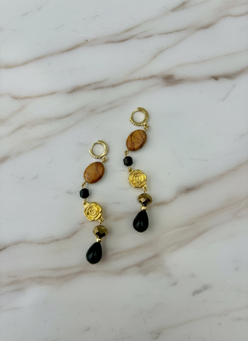 Picasso Rose - Adjustable  Earrings