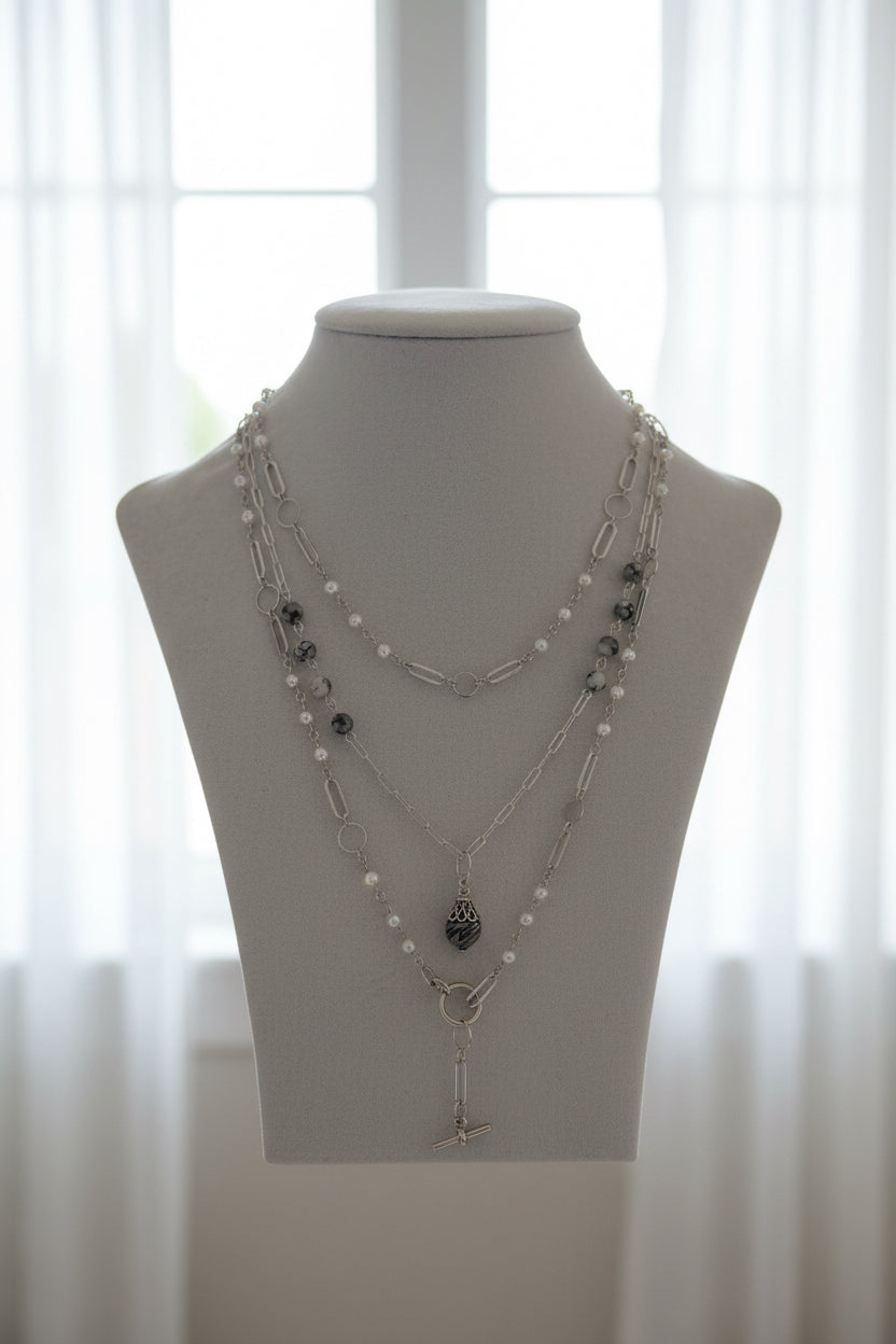 Silver Dream - Beaded Chain Necklace