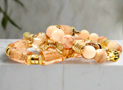 Blushing Beauty - 3 Piece Bracelet Set