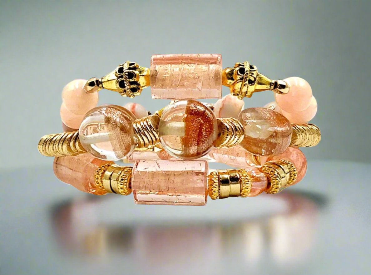 Blushing Beauty - 3 Piece Bracelet Set