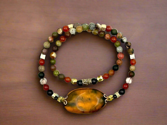 Amber Glow - 2-Way Necklace & Bracelet