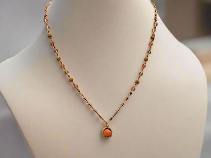 Blush - Beaded Chain Necklace