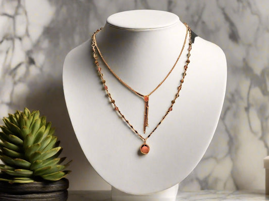 Blush - Beaded Chain Necklace