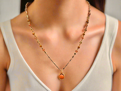 Blush - Beaded Chain Necklace