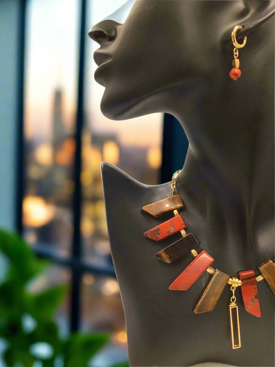 Empress -Beaded Chain Necklace & Earring Set