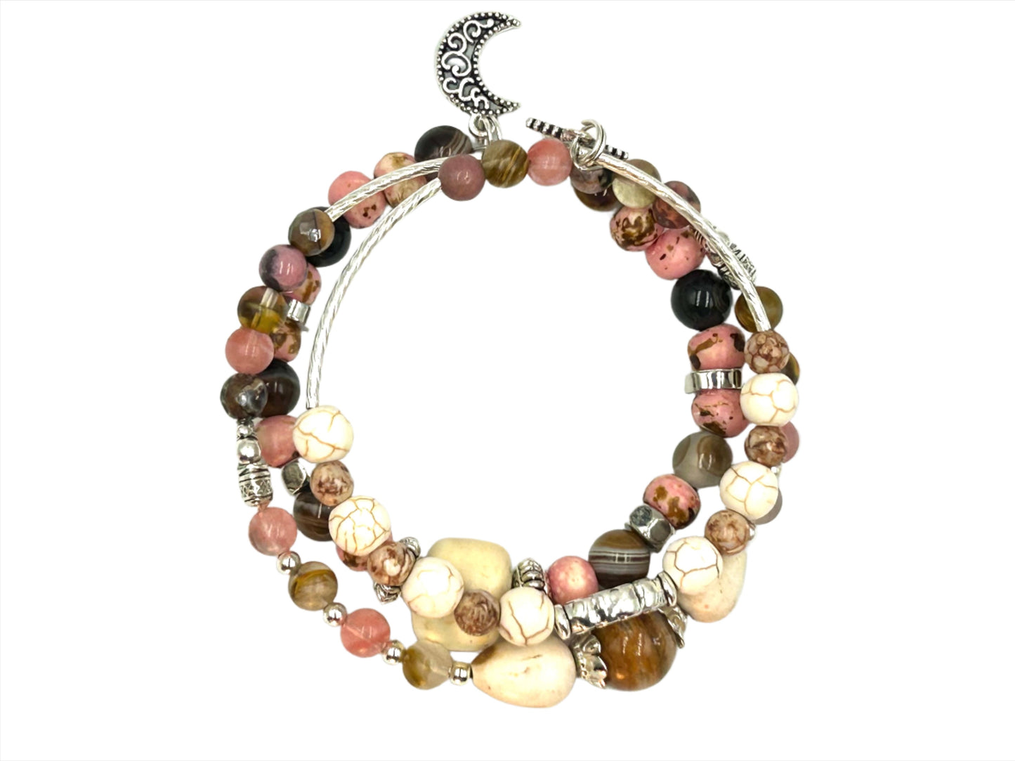 Earthy Pinks - Memory Wrap Bracelet