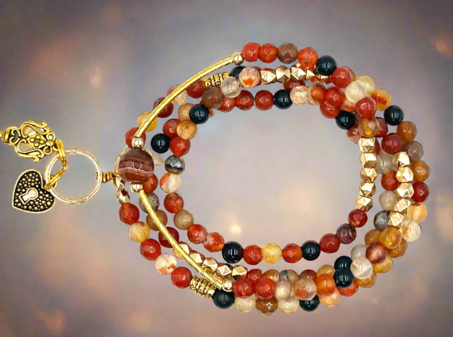 Carnelian Glow - 3-Way Necklace/Bracelet