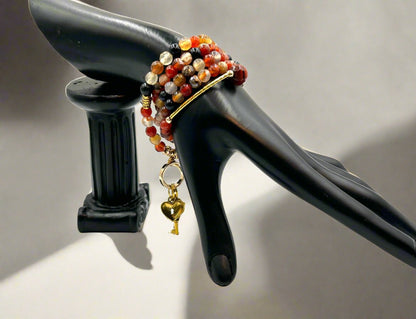 Carnelian Glow - 3-Way Necklace/Bracelet