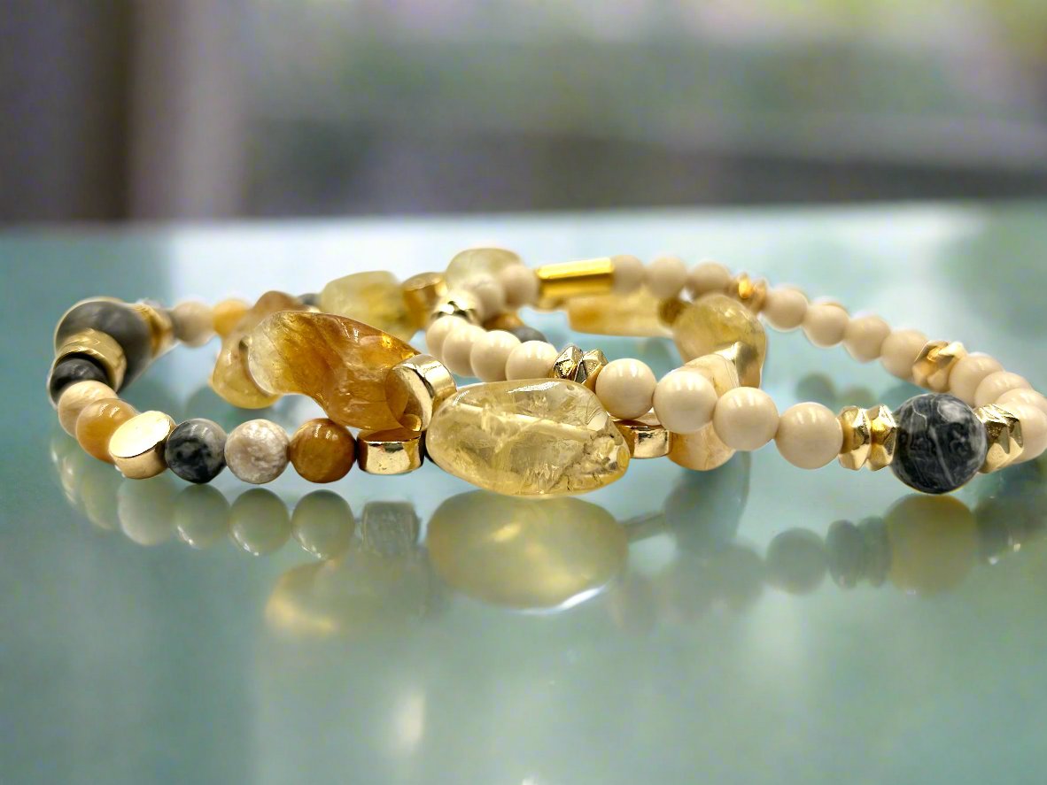 Citrine Glow - 3 Piece Bracelet Set