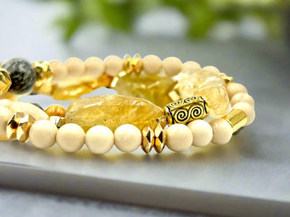 Citrine Glow - 3 Piece Bracelet Set