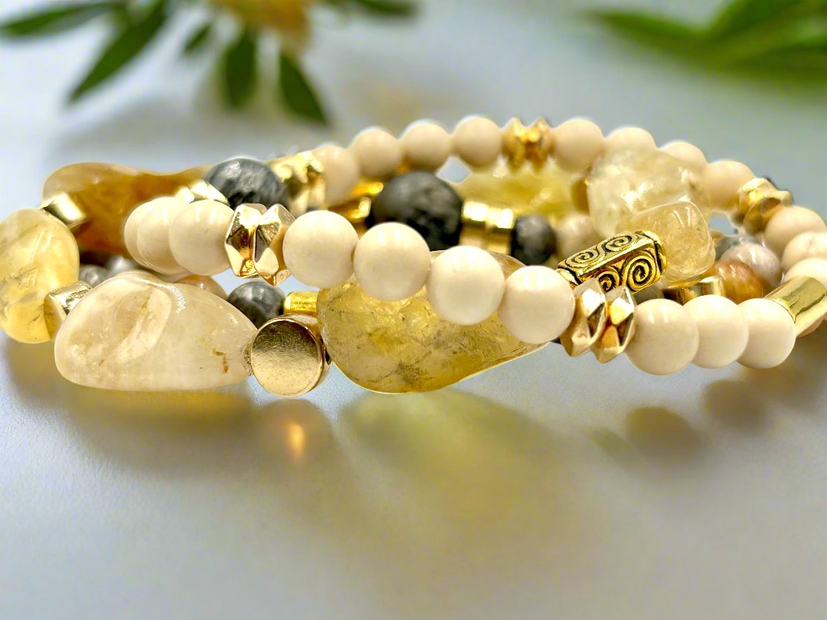 Citrine Glow - 3 Piece Bracelet Set