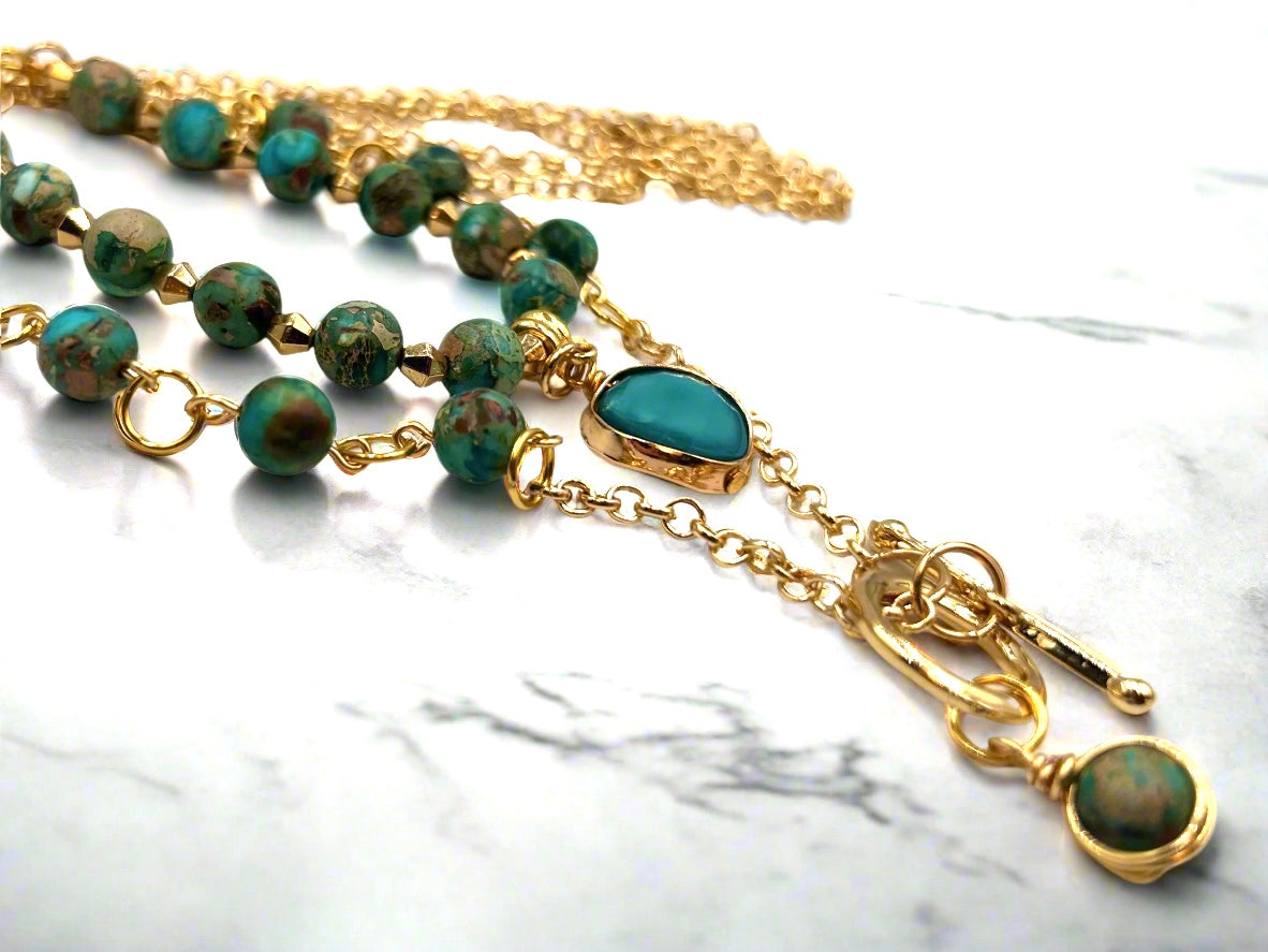 Jasper Cove - Beaded Chain Necklace