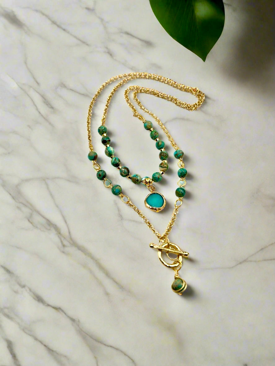 Jasper Cove - Beaded Chain Necklace