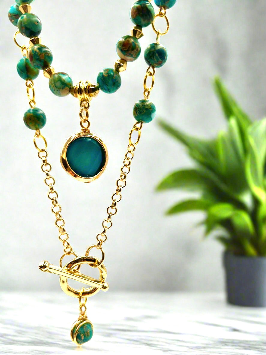 Jasper Cove - Beaded Chain Necklace