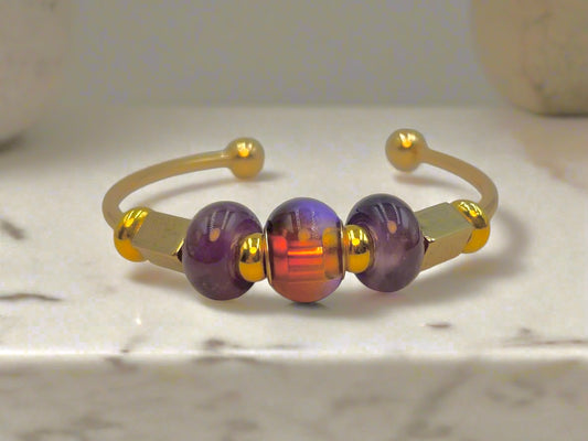 Iris Shimmer - Single Cuff Bangle