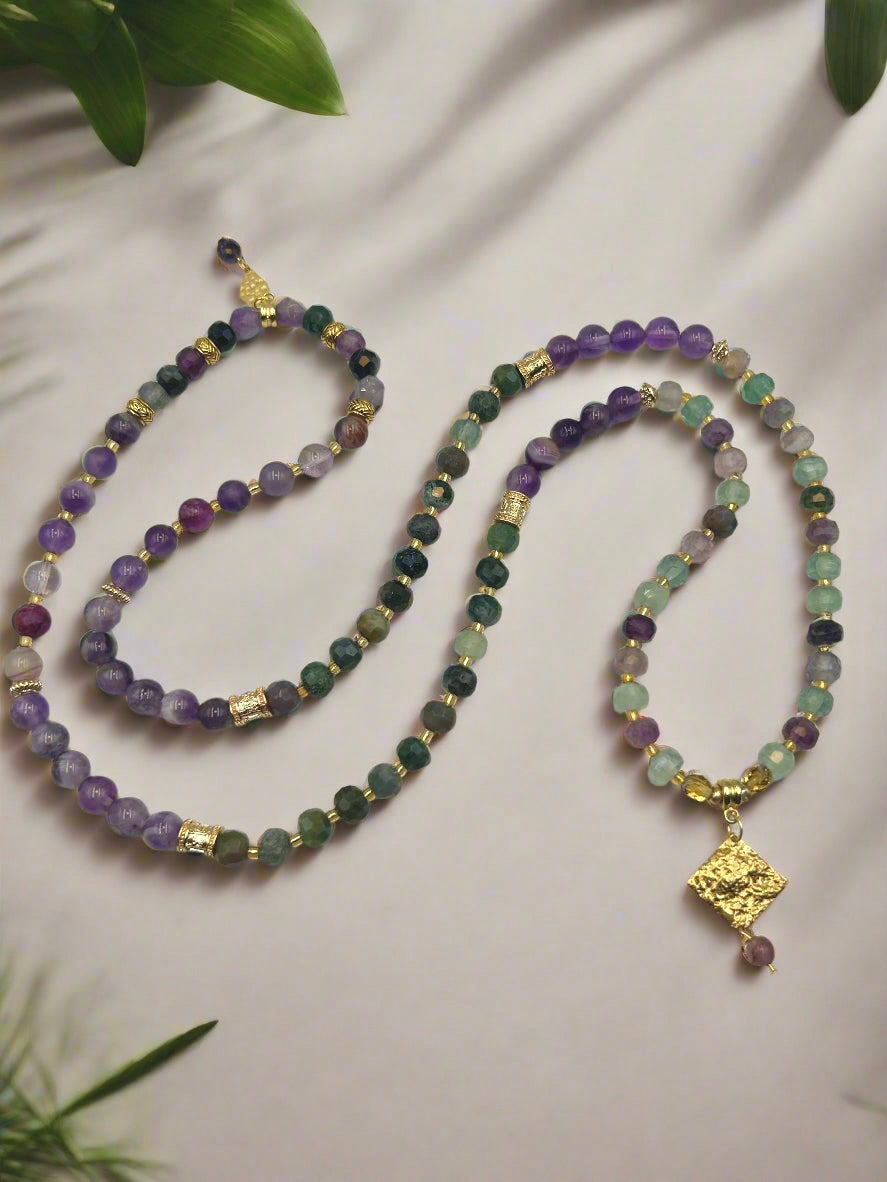 Amethyst Dewdrop - 3-Way Necklace & Bracelet