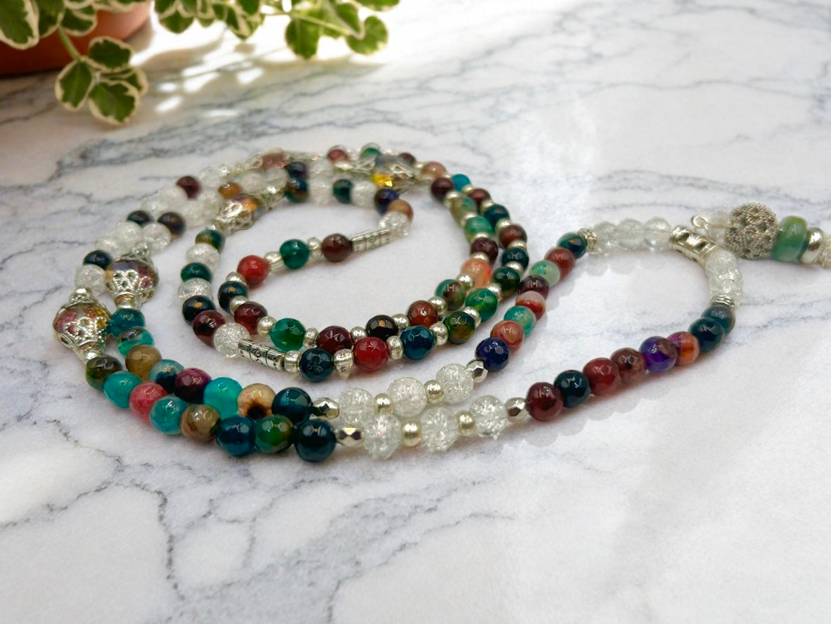Wine Flower - 3-Way Necklace & Bracelet