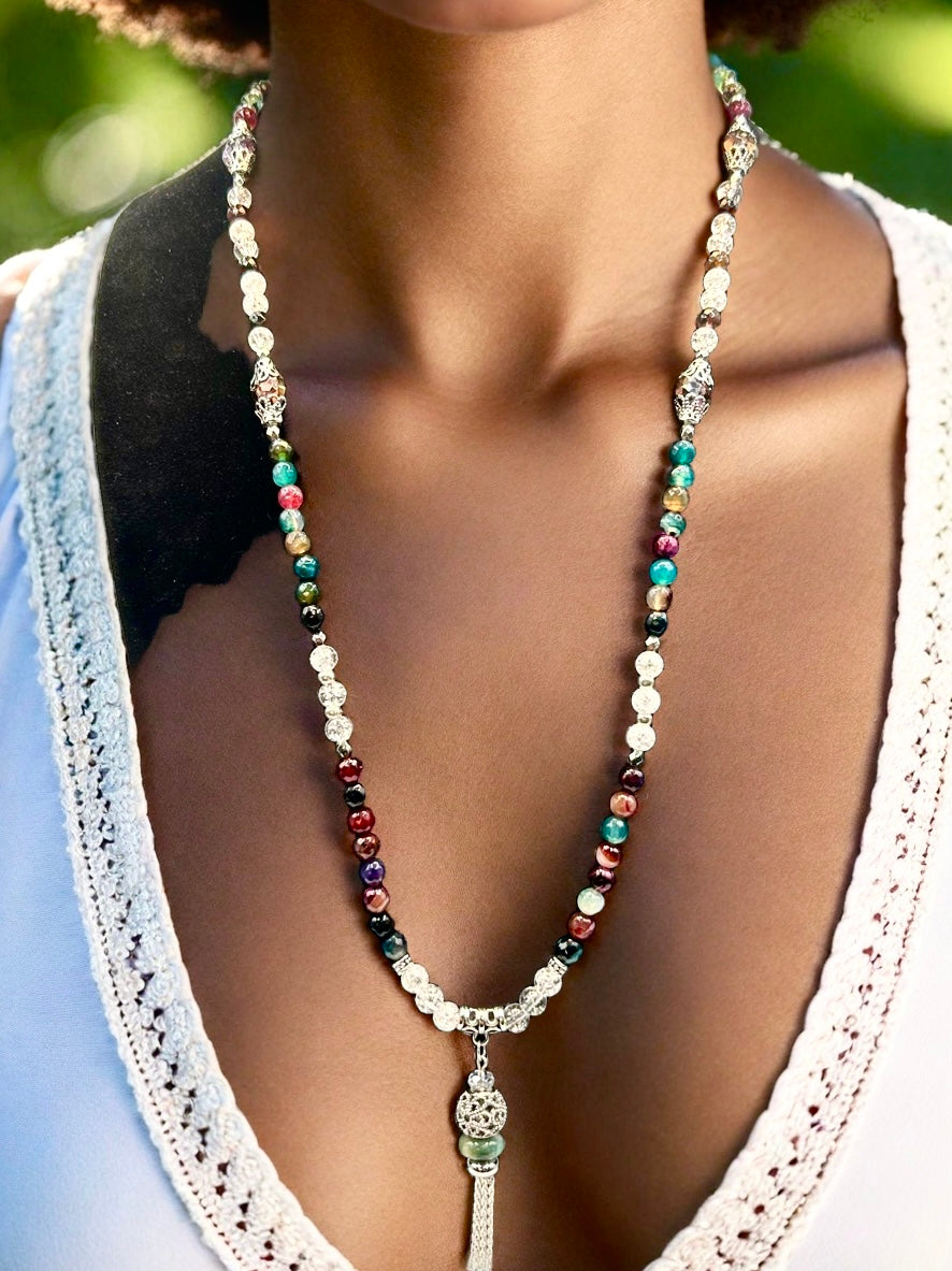 Wine Flower - 3-Way Necklace & Bracelet