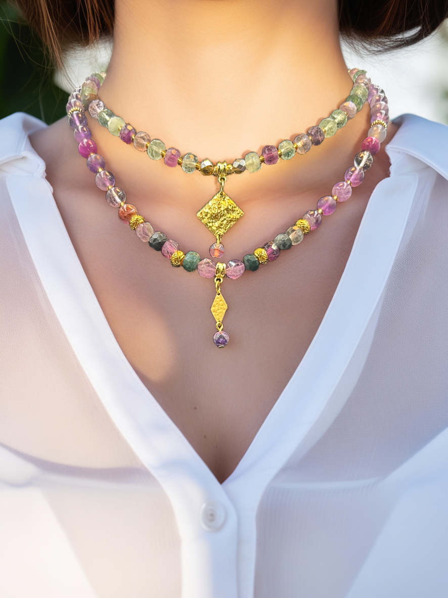 Amethyst Dewdrop - 3-Way Necklace & Bracelet