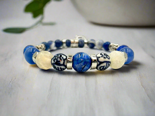 Celestial Blue - Single Strand Bracelet