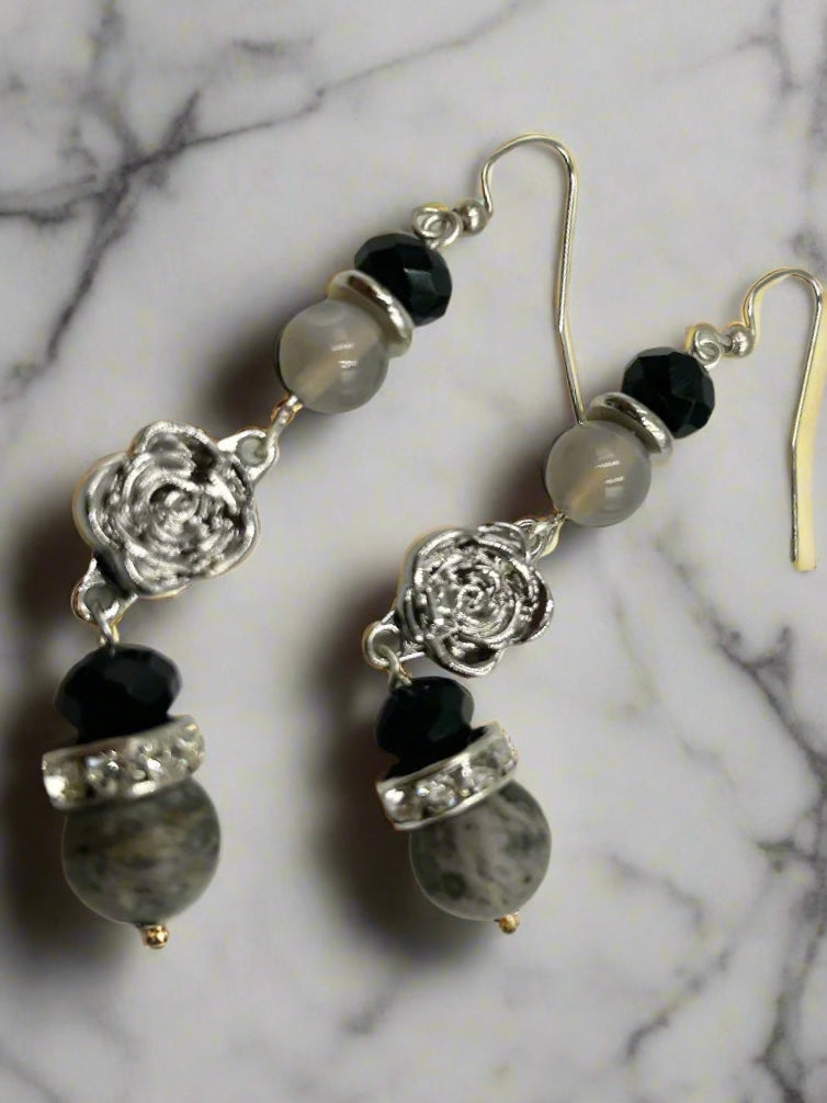Map Jasper - Adjustable  Earrings