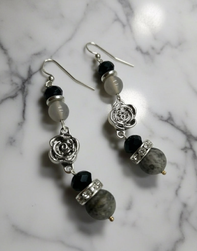 Map Jasper - Adjustable  Earrings