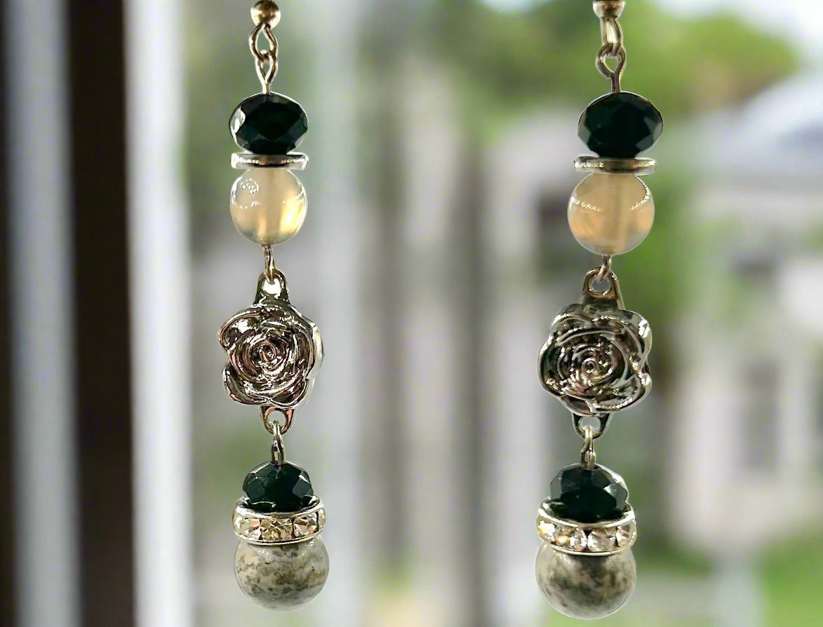 Map Jasper - Adjustable  Earrings