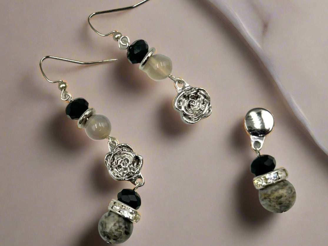 Map Jasper - Adjustable  Earrings