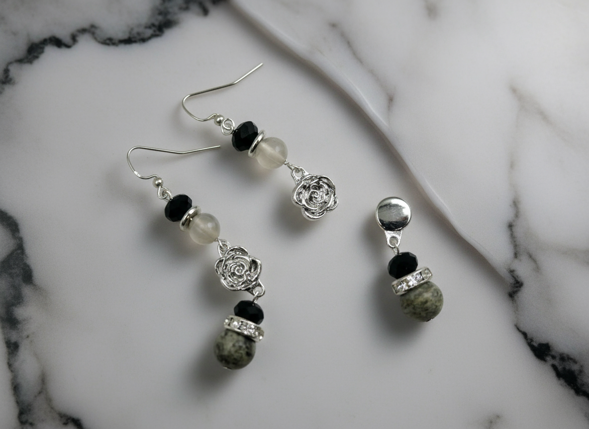 Map Jasper - Adjustable  Earrings