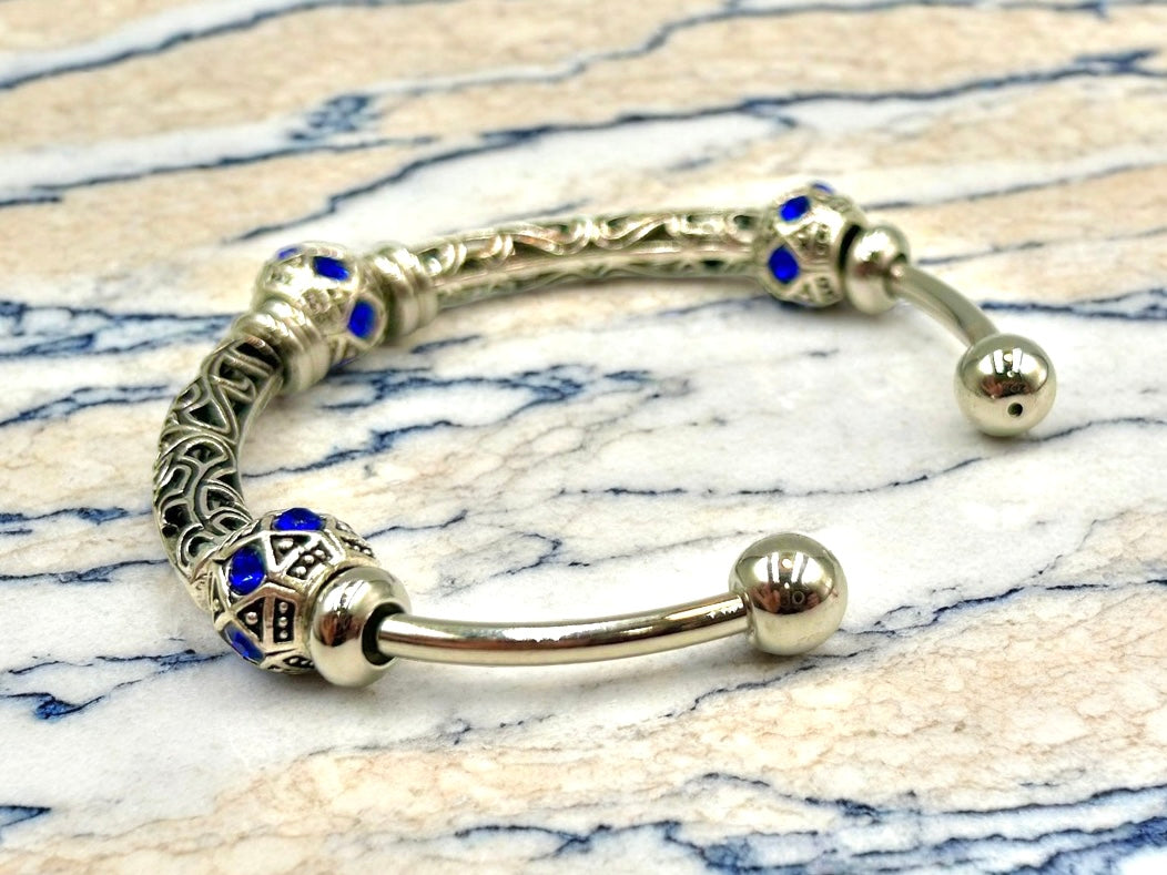 Sapphire Light - Single Cuff Bangle
