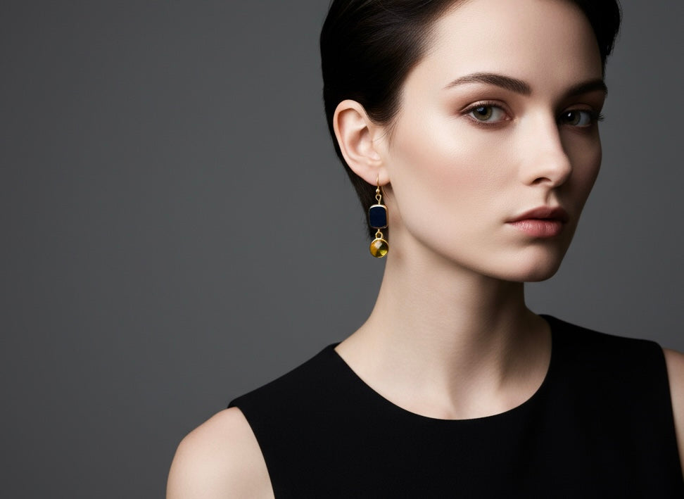 Onyx Echo - Adjustable  Earrings