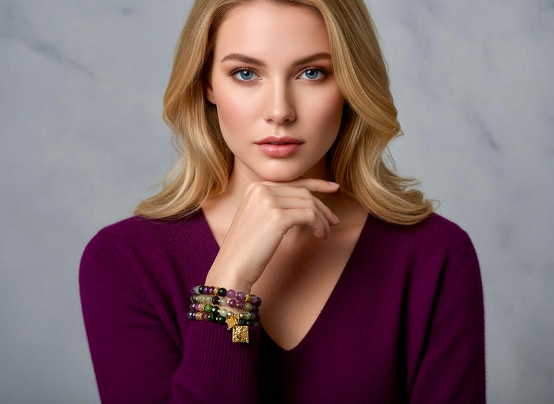 Amethyst Dewdrop - 3-Way Necklace & Bracelet