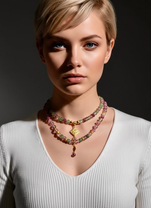 Amethyst Dewdrop - 3-Way Necklace & Bracelet