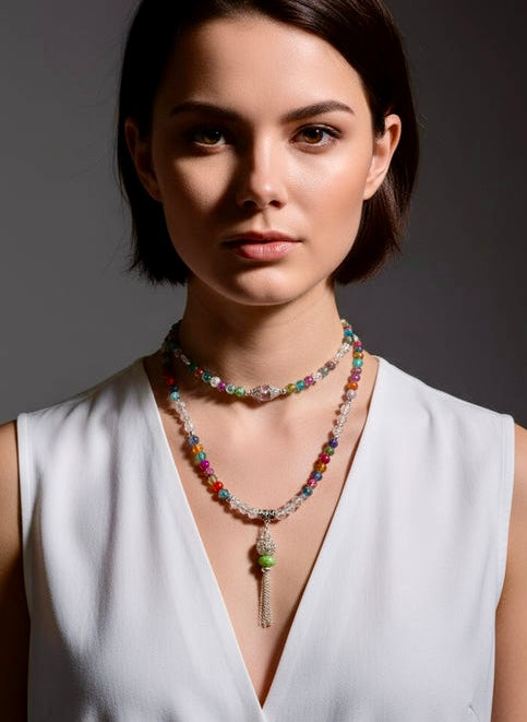 Wine Flower - 3-Way Necklace & Bracelet