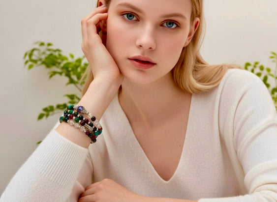 Wine Flower - 3-Way Necklace & Bracelet