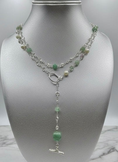 Moonlight Mist - Beaded Chain Necklace