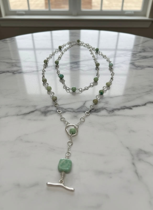 Moonlight Mist - Beaded Chain Necklace